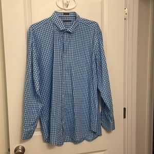 Peter Millar size XL men’s button down plaid shirt.